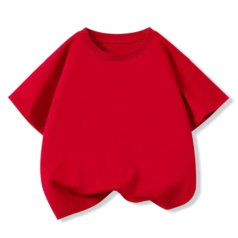 2-12 Years T-shirt for Girls Solid Soft Cotton 2025 Summer Pink Girl Tops Tee Fashion Sport Kids T Shirt Soft Cute Birthday Gift