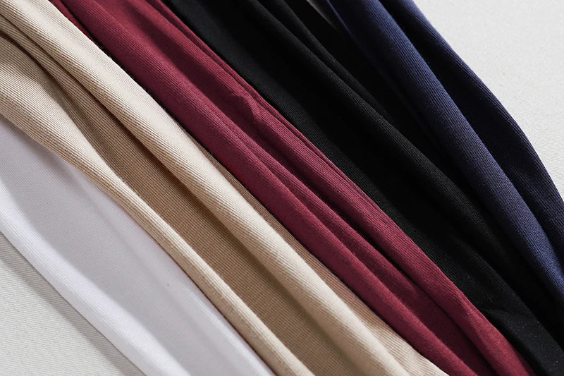 Plain Cotton Women T Shirt High Quality Elastic Basic Solid Long Sleeve T-shirts Female Casual Tops Korean Thin O Neck Tshirt